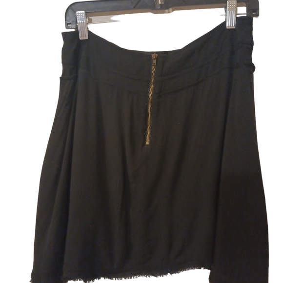 Free People black New York layered crepe mini skirt size 4 - Picture 5 of 8